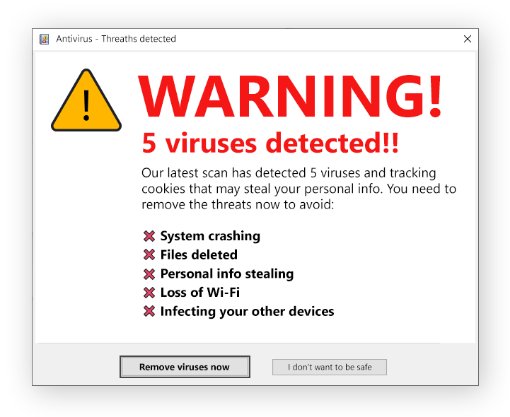 scareware popup fake antivirus